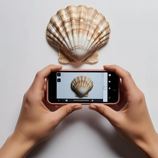 Taking a Clear Photo of a Seashell via Mobile Camera