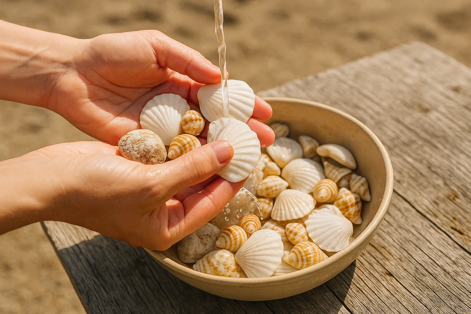 Cleaning and preparing shells
