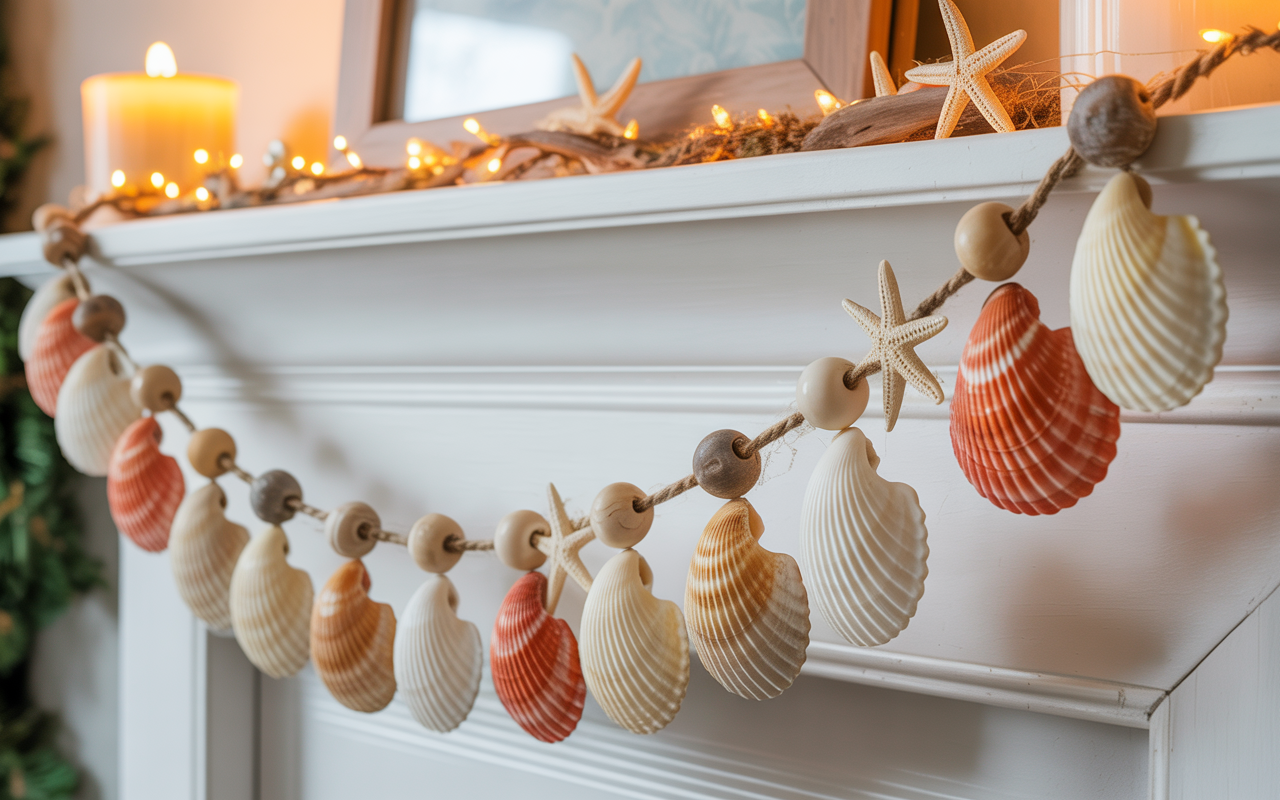 Seashell Garland Ornament Strand