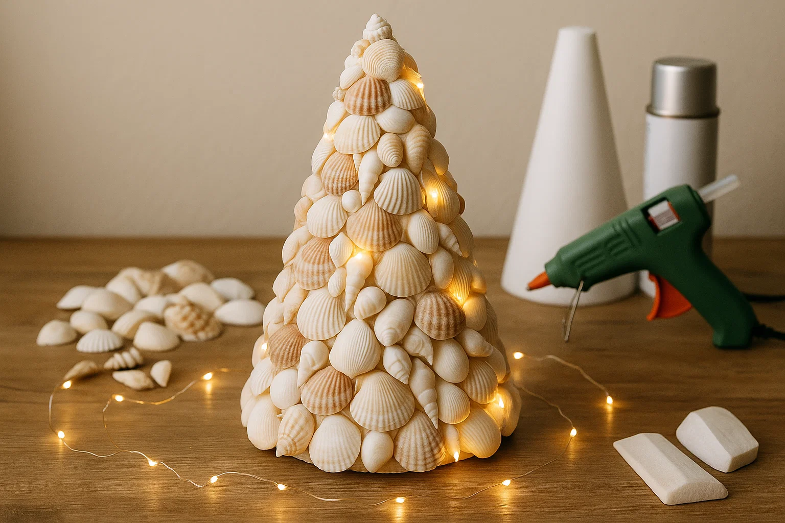 How to Make Seashell Christmas Trees