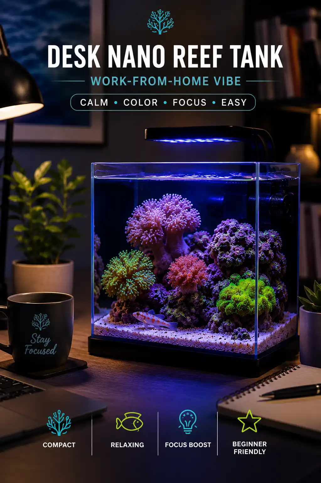 Desk Nano Reef Tank (Work-from-Home Vibe)