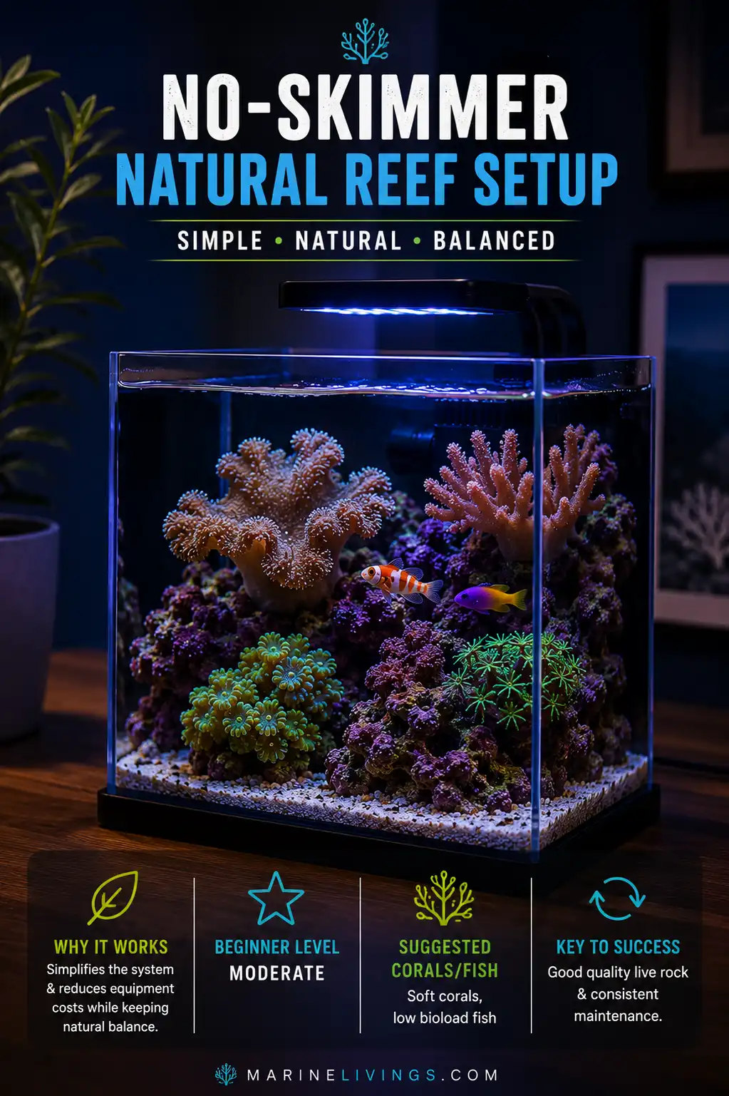 No-Skimmer Natural Reef Setup