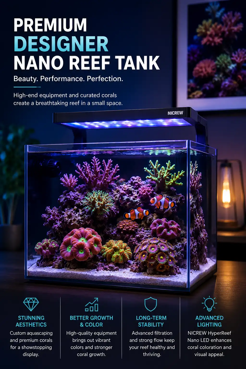 Premium Designer Nano Reef Tank