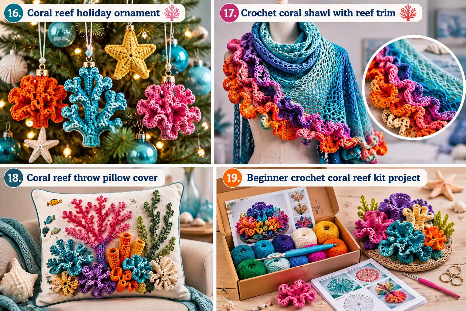 19 Crochet Coral Reef Ideas to Try at Home