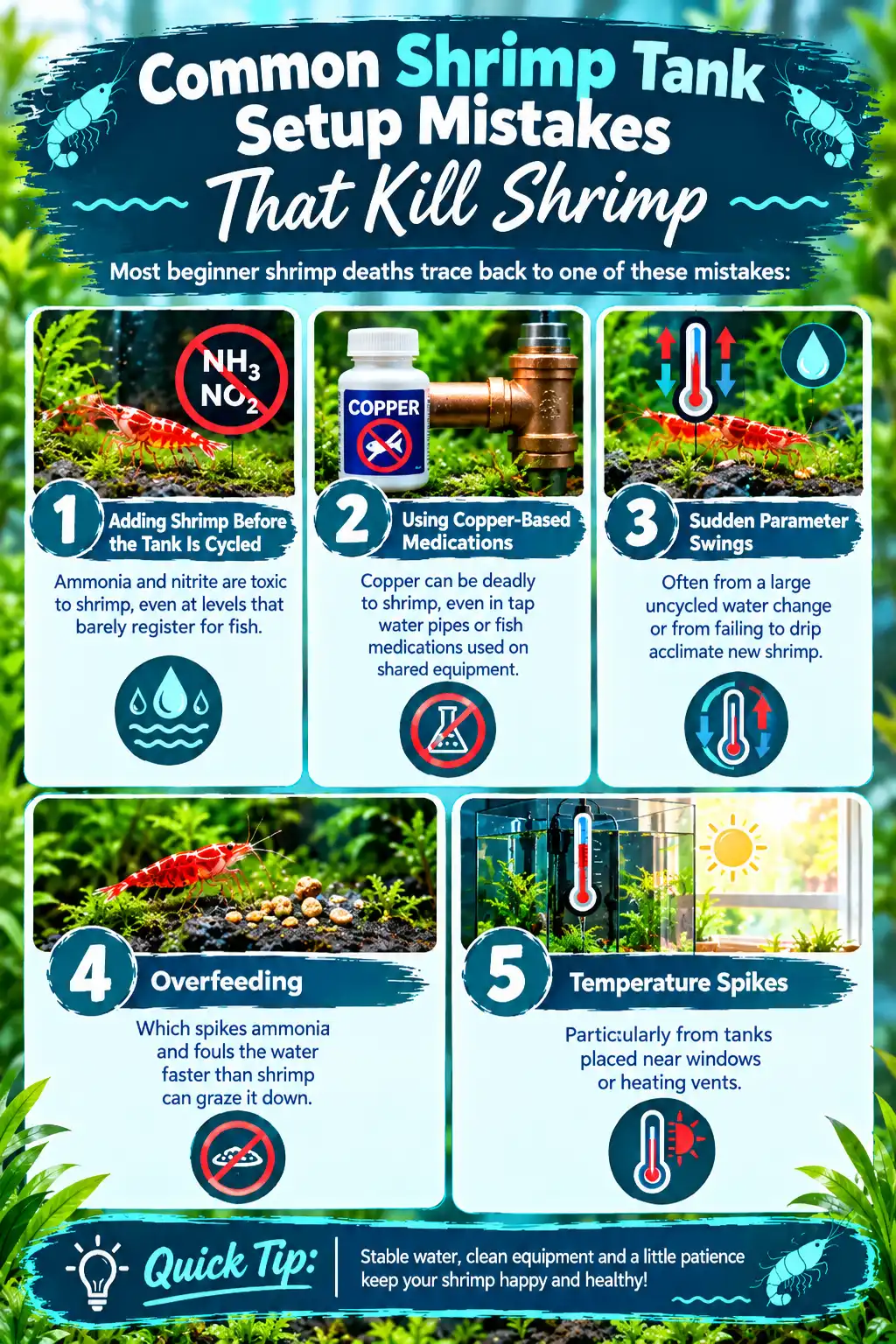 Common Shrimp Tank Setup Mistakes That Kill Shrimp