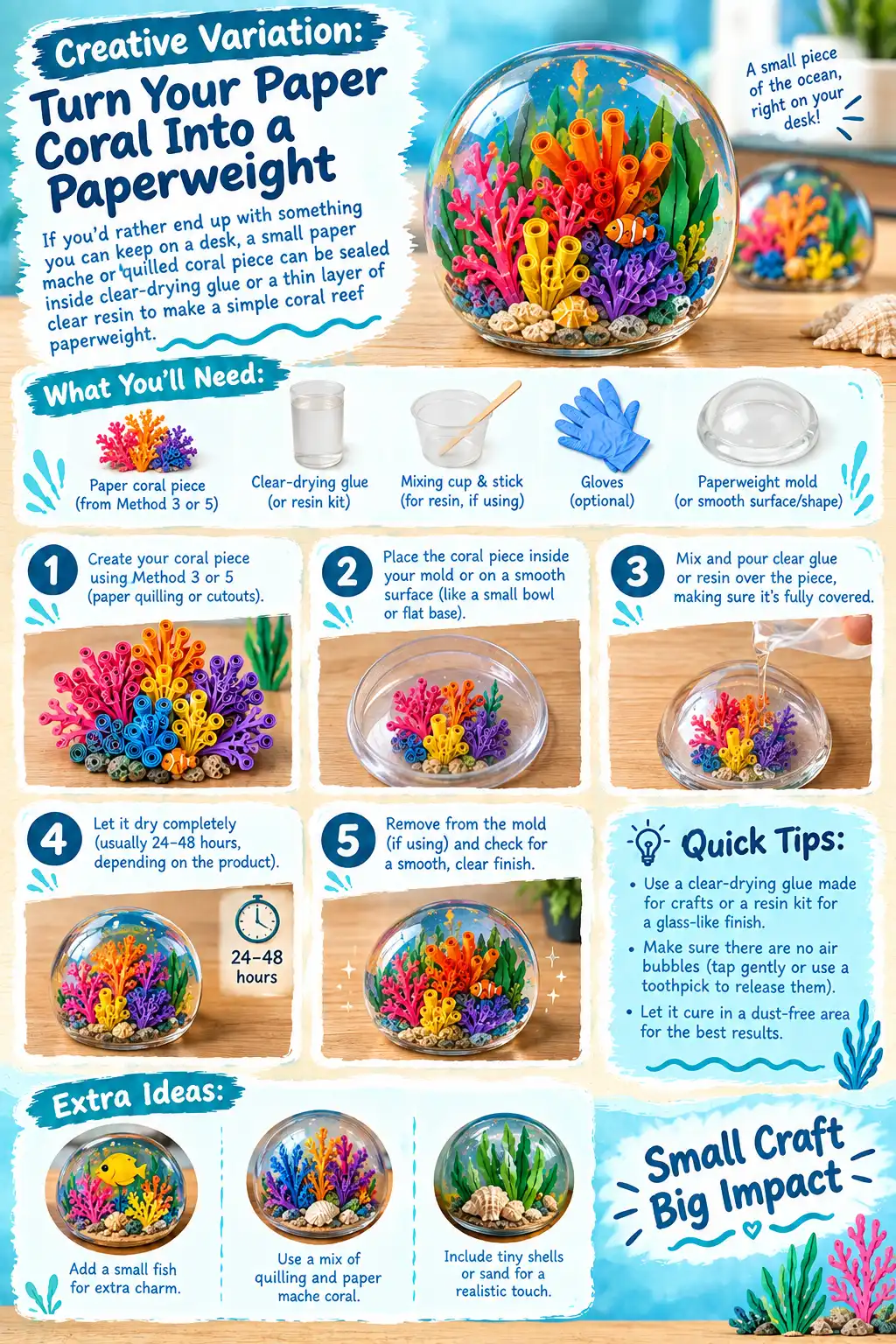 Creative Variation Turn Your Paper Coral Into a Paperweight