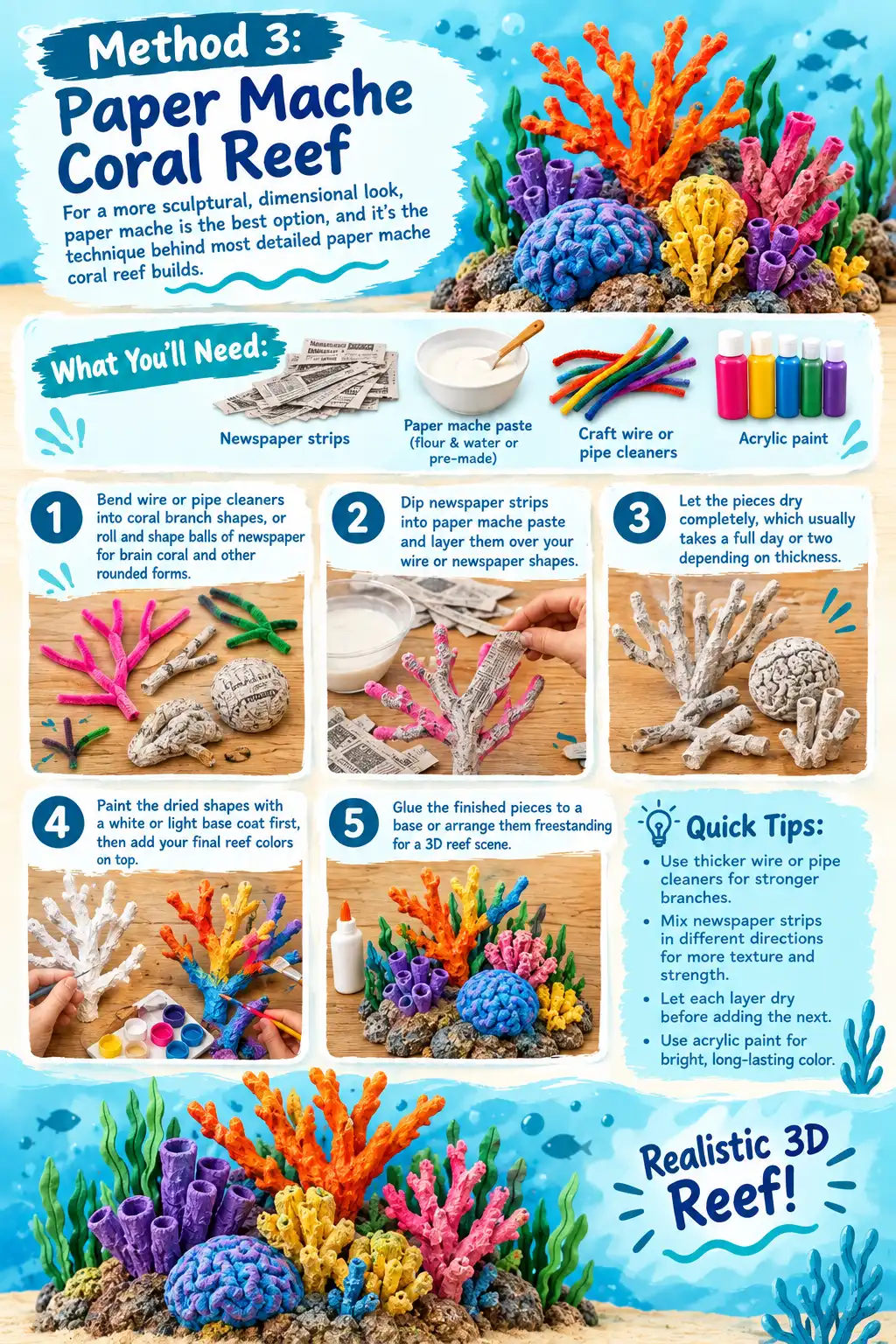Method 3: Paper Mache Coral Reef