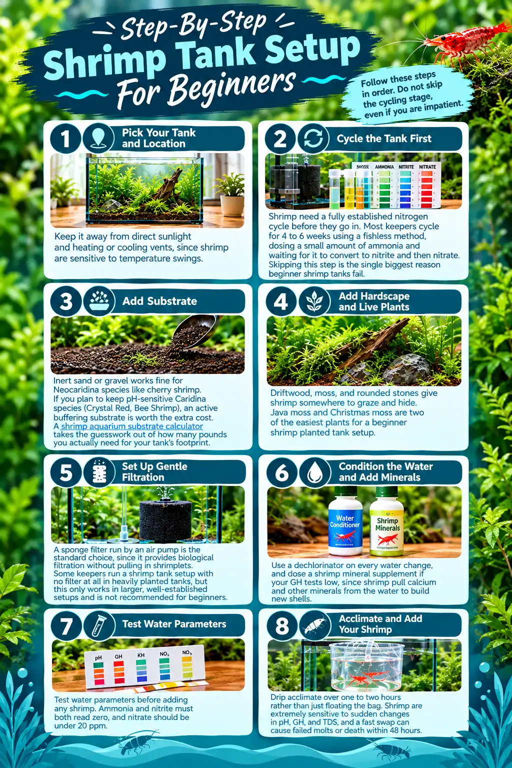 Step-By-Step Shrimp Tank Setup For Beginners