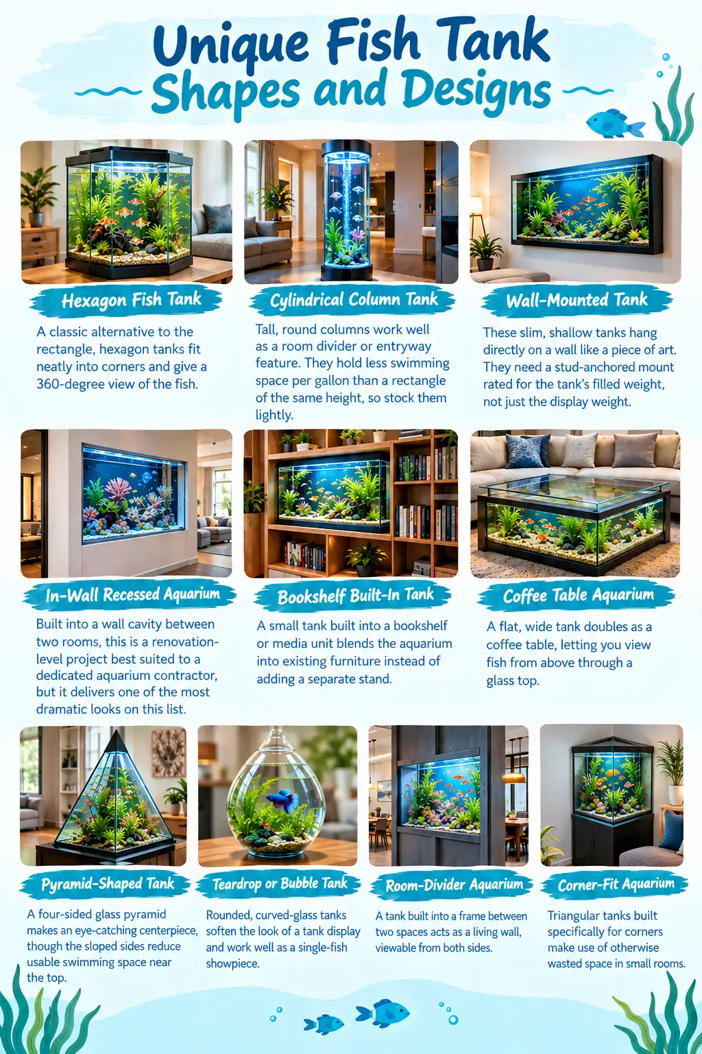 Unique Fish Tank Shapes and Designs