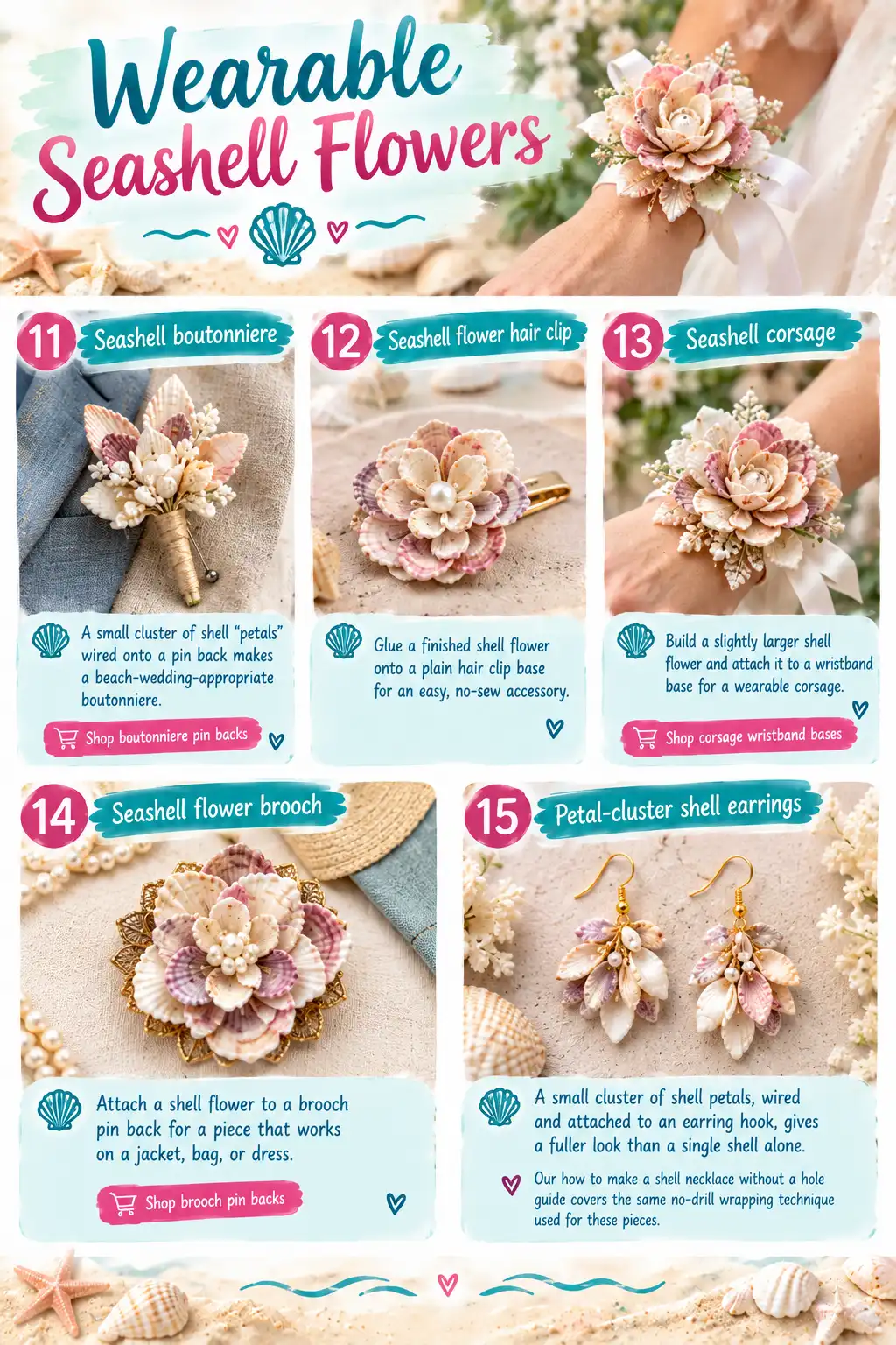 Wearable Seashell Flowers