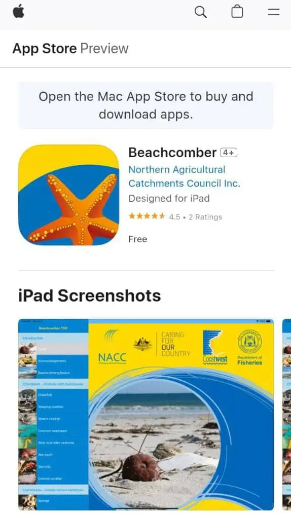 austrillian beachcomber app