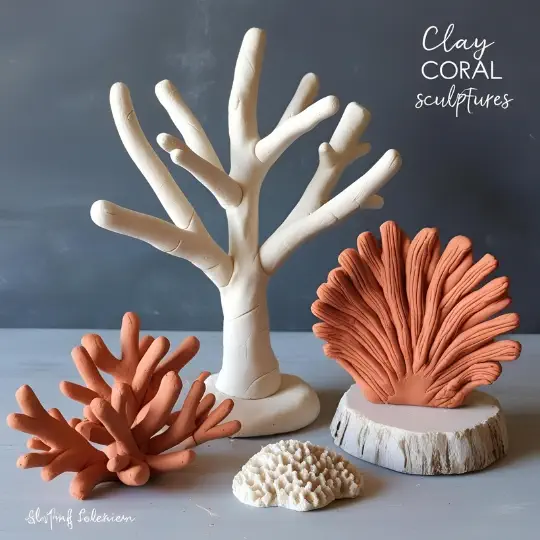 Clay Coral Sculptures