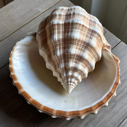 Conch shell placed at shell cavity