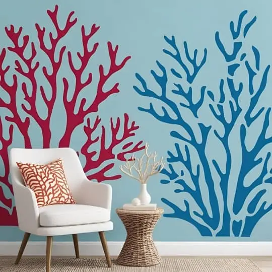  Coral Reef Wall Stencil