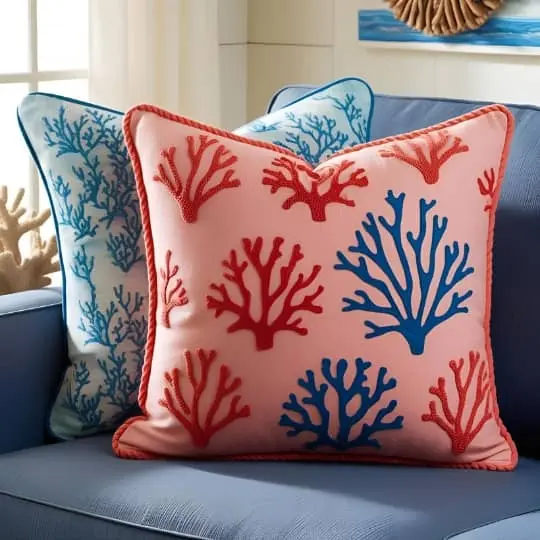 Fabric Coral Pillows