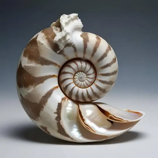 Nautilus shell  Large  spiral shells with a pearl-like interior
