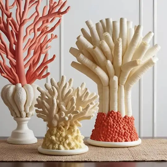 Paper Mâché Coral Centerpiece