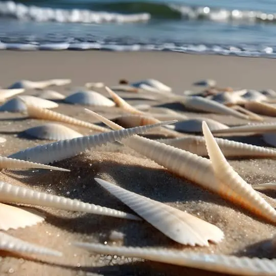 Razor shells  Long and thin  resembling old fashioned razors