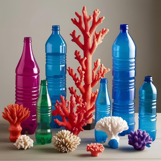 Recycled Bottle Coral Garden