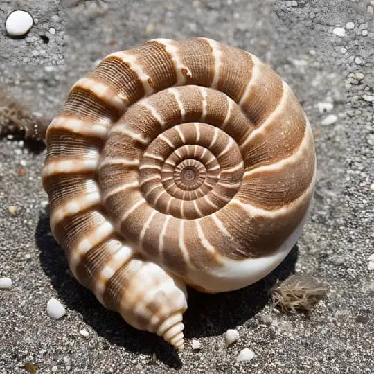 Scallop  brightly colored and fan shaped shell