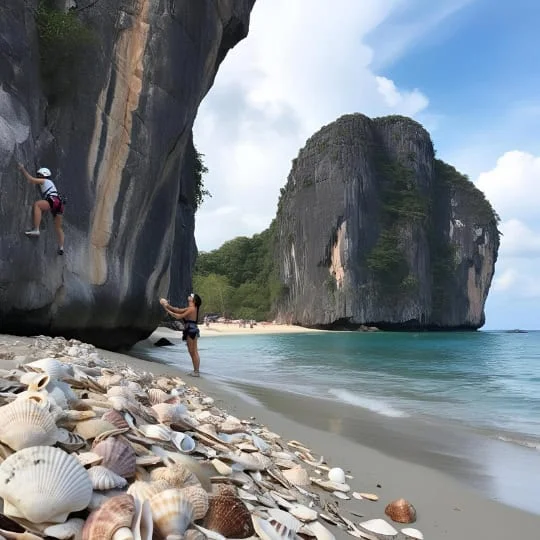 Thailand Railay Beach good for seashells