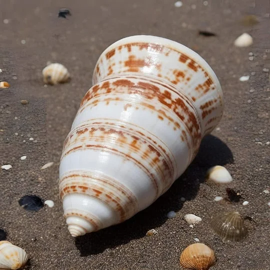 Volute shell  Smooth cylindrical  shape