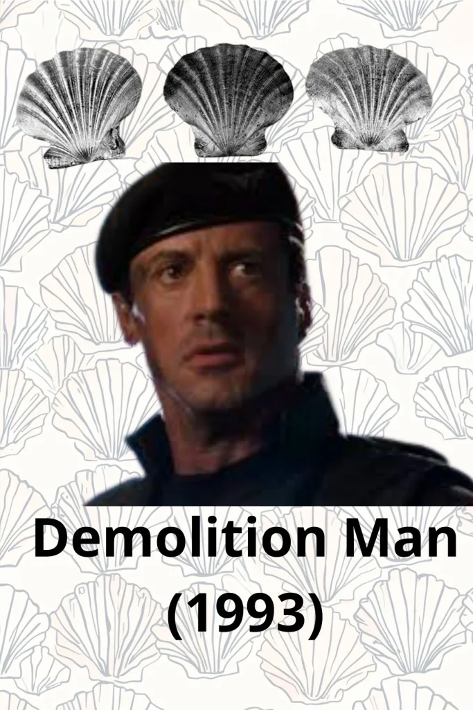 Demolition man three seashells sticker