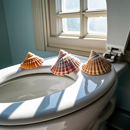 Seashells on the toilet