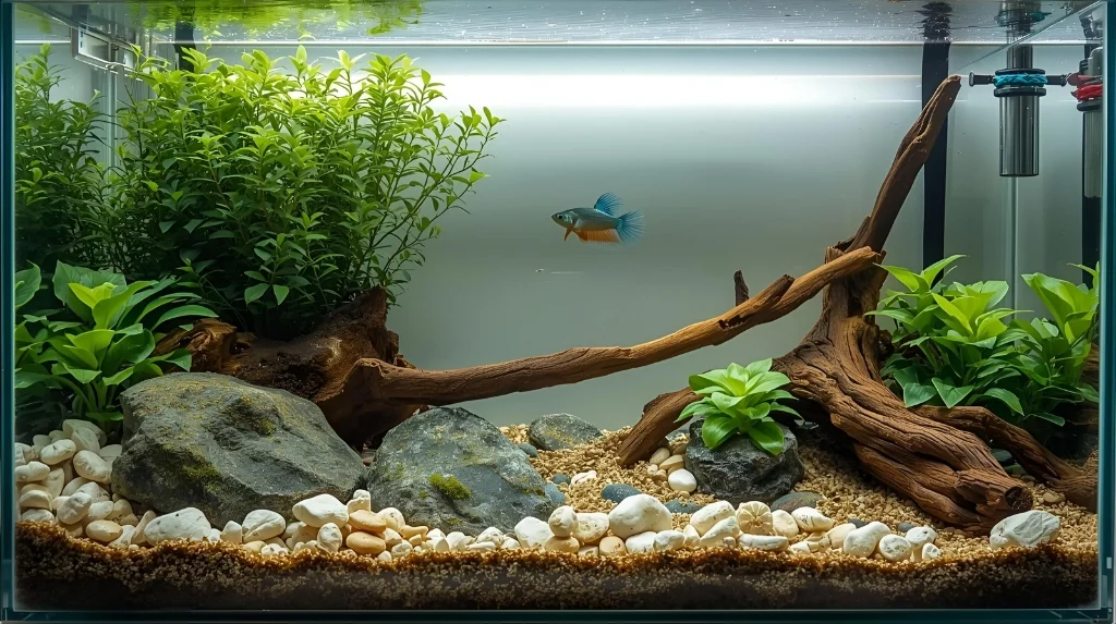 Embrace the Beauty of Natural Decor in Your Betta Tank