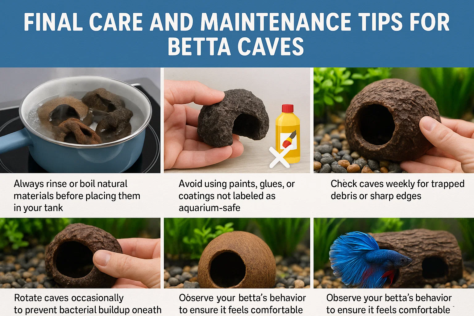 Final Care and Maintenance Tips for Betta Caves