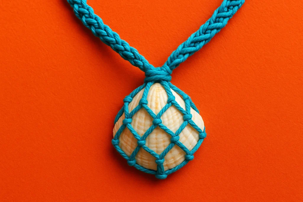  Macrame / Cord Wrapping Around A shell