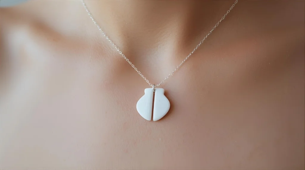 Minimalist Flat Shell Necklace