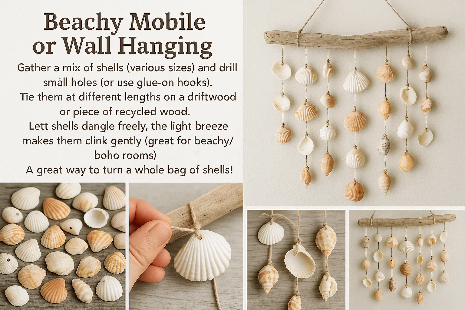  Beachy Mobile or Wall Hanging