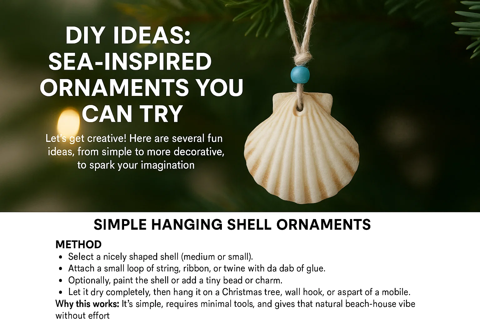 DIY Ideas Sea-Inspired Ornaments You Can Try