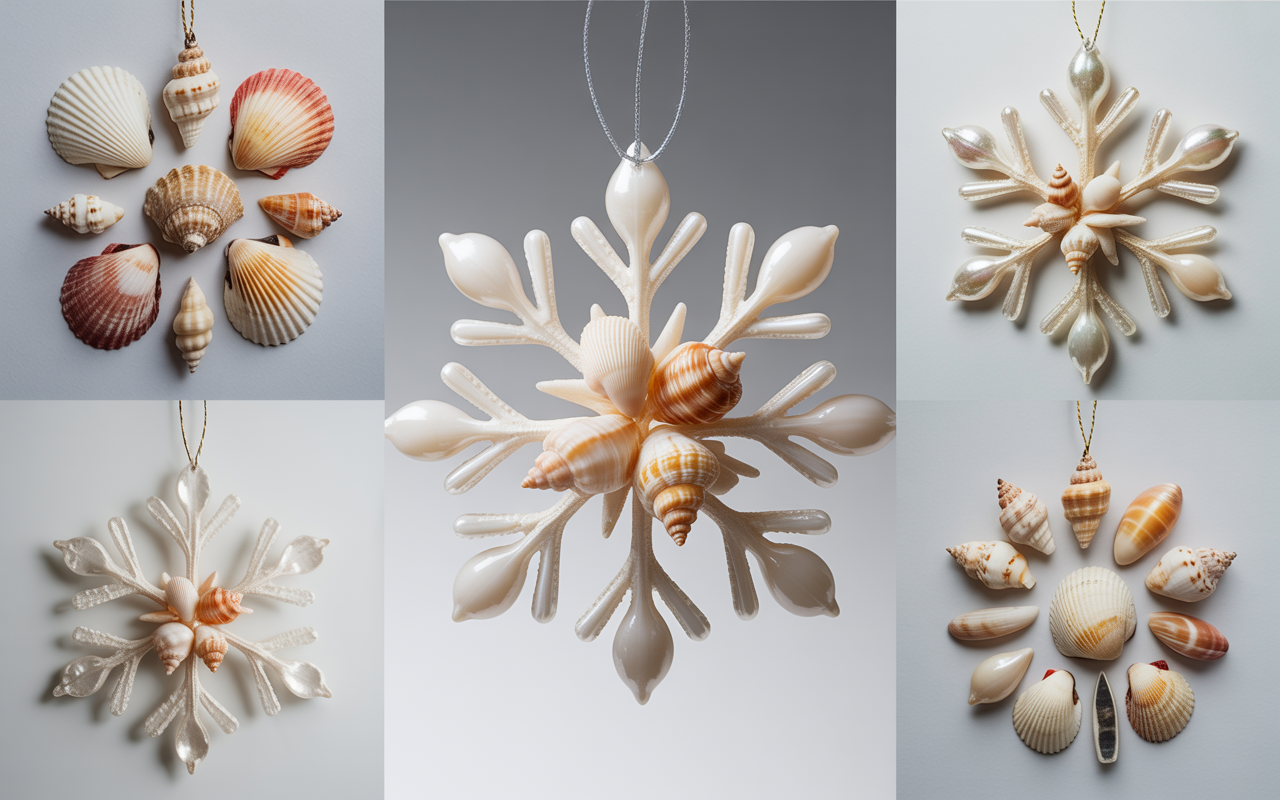 Resin-Coated Seashell Ornaments