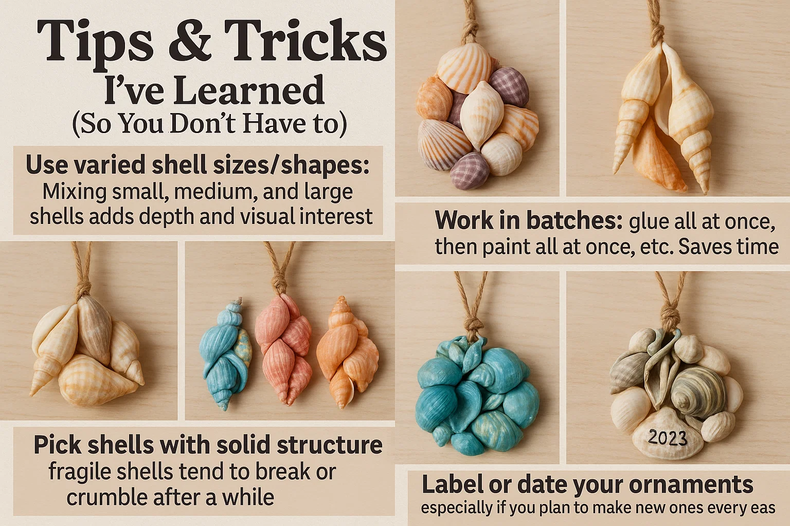 Tips & Tricks I’ve Learned for shell orrnaments